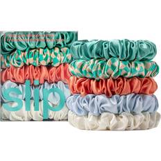 Slip Midi Silk Scrunchies, Pack of 5, Seashell