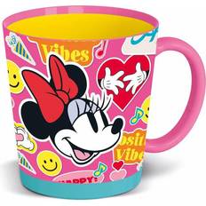 Plástico Tazas Minnie Mouse Antivuelco PP 410 ml Flower Power Disney Menaje Taza