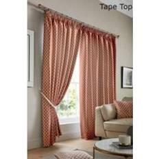 Orange Curtains & Accessories Alan Symonds Cotswold Jacquard Lined