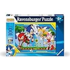 Jigsaw Puzzles Ravensburger Kinderpuzzle 12001134 Nichts kann Sonic aufhalten 100 Teile XXL Sonic Puzzle für Kinder ab 6 Jahren