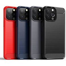 Skalo iPhone 13 Pro Armor Carbon Stødsikker TPU-cover Blå