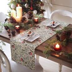 Polyester Tablecloths Evans Lichfield Christmas Festive Runner Tablecloth Green