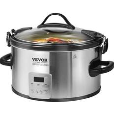 Gris Ollas de cocción lenta VEVOR 8QT 320W Electric Slow Cooker Pot with 3-Level Heat Settings