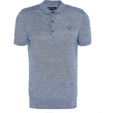 Barbour Uomo Polos Barbour Buston Knit Polo - Chambray - Blue