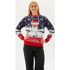 Christmas Sweats Jule-Sweaters Fa la la la llama