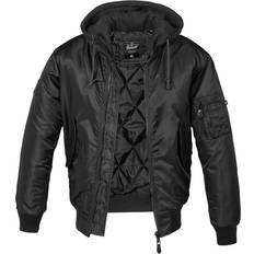 Brandit Herren Jacken Brandit MA1, Kapuzenjacke Schwarz/Schwarz