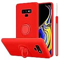 Cadorabo LIQUID RED Case for Samsung Galaxy NOTE 9 Cover Protection TPU Silicone Gel Back case Fokus Ring Red