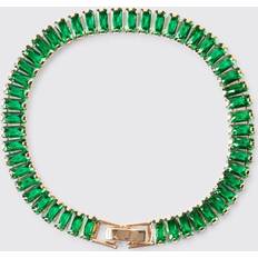 Smaragd Schmuck boohooMAN Iced Bracelet - Green