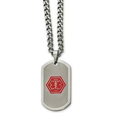 Stainless Steel Necklaces Private Label Chisel Stainless Steel Dog Tag Medical Necklace