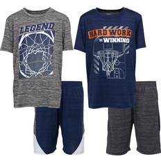 Tracksuits Boys Athletic Active Performance Piece Graphic T-Shirt Top and Short Set 8, Set C