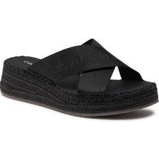 Espadrilles Calvin Klein Jeans Sporty Wedge Rope Sandal Mr YW0YW01364 - Noir