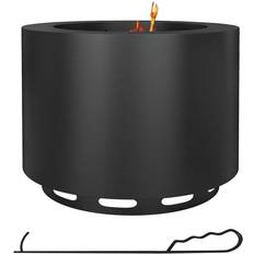 OutSunny Smokeless Fire Pit, 19" Portable Wood Burning Firepit Low Stove