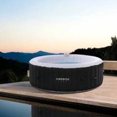 Hot Tubs Arebos Inflatable Hot Tub 6 Person With Heating Black