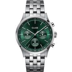 Cluse Silver Antheor Multifunction Green Silver