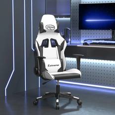Gamer stole vidaXL gamingstol m. massagefunktion kunstlæder hvid og sort