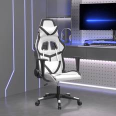 Gaming-Stühle vidaXL Gaming-Stuhl mit Massagefunktion Weiß und Schwarz Kunstleder