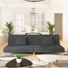 VidaXL Bäddsoffor vidaXL Bäddsoffa 2-Sits Mörkgrå Tyg Soffa