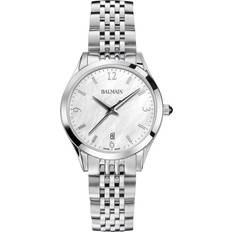 Classic R 34mm B4311.31.84 Silverfägad damklocka med datum och tavla i vit pärlemor