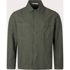 Norse Projects Mens Tyge Cotton Linen Overshirt Colour: 8022 Spruce Green