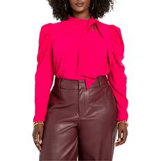 Pink - Women Blouses Eloquii Women Plus Drape Front Blouse