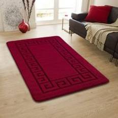 Red Entrance Mats Smart Living Plain Heavy Duty Machine Red