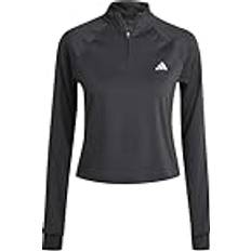 Klær adidas Train Essentials Minimal Branding 1/4-Zip Cover Up - Black