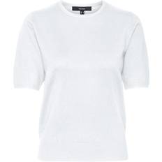 Korta ärmar Tröjor Vero Moda Silje Pullover - White/Bright White