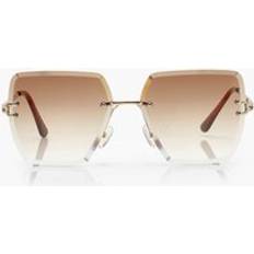 Sunglasses boohoo Square Brown Lens Oversized One