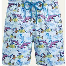 Cotton - Men Swimwear Vilebrequin Men's Allover Fish-Print Swim Shorts