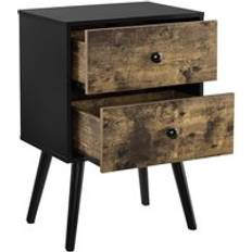 [en.casa] Sängbord [en.casa] Vintage Byrå Nattduksbord 60 x 40 x 29.5 cm Sängbord