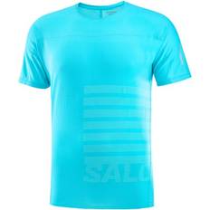 Salomon AERO GFX TEE Herren hellblau Gr.