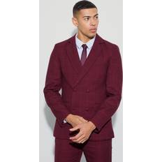 Baumwolle Jacketts boohooMAN Mens Chocolate Window Check Blazer - Chocolate