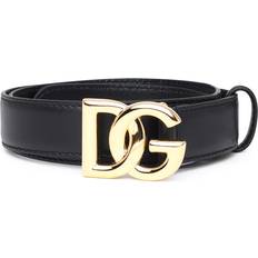 Dolce & Gabbana Unisex Belts Dolce & Gabbana Dg Black Leather Belt