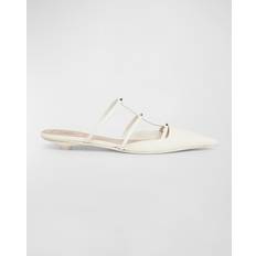 Laced Ballerinas Valentino Garavani Rockstud Wispy Flat Shoes - Bianco/Donna