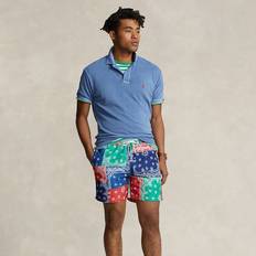 Polo Ralph Lauren Men Swimming Trunks Polo Ralph Lauren Men's 5.75-Inch Traveler Classic Swim Trunks Archival Bandana Patchwork