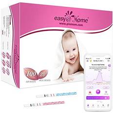 Easy Home 100 x Ovulation Test Strips and 20 x Pregnancy Test Strips Fertility Test Kit, Powered by Premom Ovulation Predictor iOS and Android App