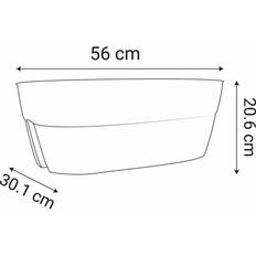 Plastique Pots et Jardinières EDA Jardinière Cavalière Osaka 19.5 L -