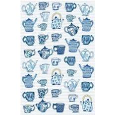 Kitchen Towels Ulster Weavers 'Tea Cups' Food & Drink Print Tea Kitchen Towel Blue