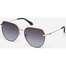 Quay Australia Solbriller Quay Australia Oversized Og Runde Solbriller Med Metalstel - Sort/Guldfarve