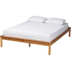 Beds & Mattresses Baxton Studio Efren Mid-Century Modern Honey Oak Honey