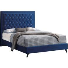 Blue Frame Beds Passion Furniture Alba Upholstered Queen Panel Frame Bed