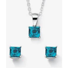 Jewelry Sets Women's Birthstone Jewelry Set In .925 Silver by PalmBeach Jewelry in December