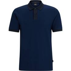 BOSS Slim-fit polo shirt in two-tone mercerised cotton