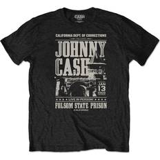 Johnny Cash Unisex T-Shirt Prison Poster - Black