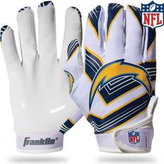 Football Franklin Sports NFL Los Angeles Chargers Youth Football Receiver Gloves - White / Blue