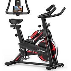 Eulumap Exercise Bikes Eulumap Exercise Bike Indoor Cycling Bike for Home Gym with Comfortable Seat Cushion,Tablet Holder and LCD Monitor,Silent Belt Drive, Flywheel Smooth Quiet