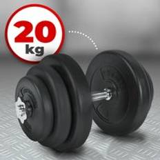 Fitness stang Physionics 20 kg Håndvægtssæt Med Riflet Stang
