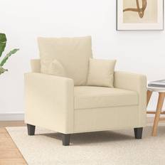 VidaXL Fåtöljer vidaXL Gräddvit 60 cm Tyg Fåtölj