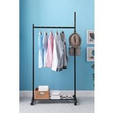 Black Clothes Racks Living and Home Hanging on Wheels Clothes Rack