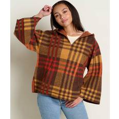 Red Capes & Ponchos Toad&Co Heartfelt Poncho Dark Roast Plaid